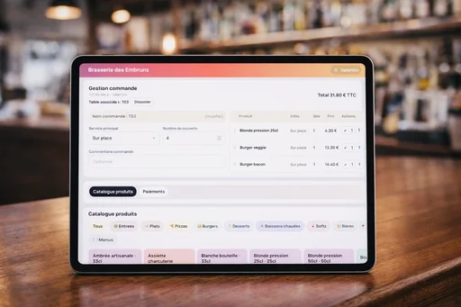 Prise de commande sur tablette au bar