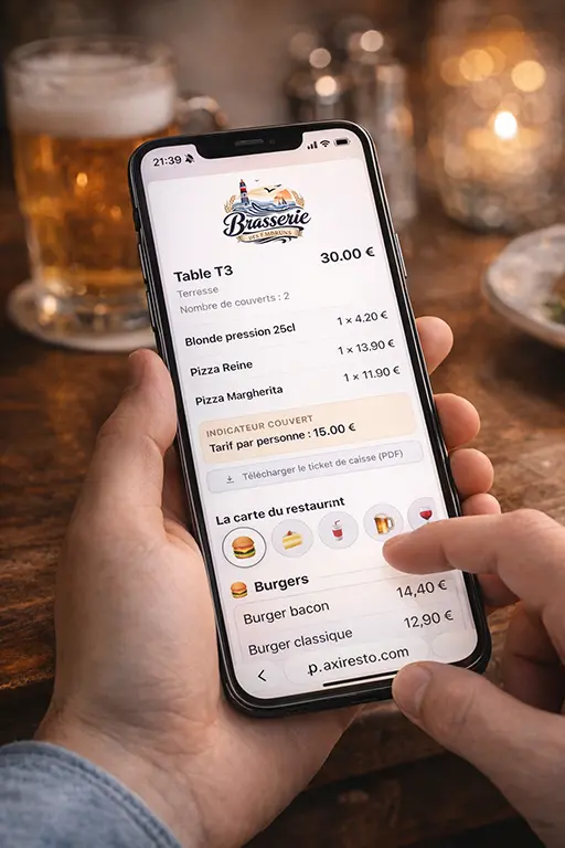 Suivi client de commande par QR code